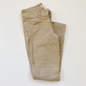 Michael Kors Khaki Skinny Ankle Jeans